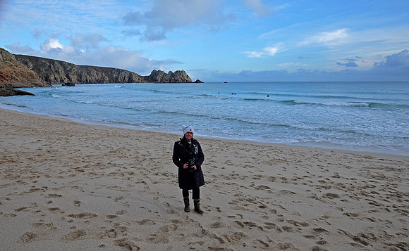 Christmas Day 2014 at Porthcurno Beach