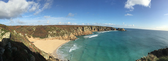 Christmas Day 2014 at Porthcurno Beach