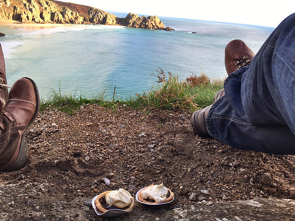 Christmas Day 2014 at Porthcurno Beach