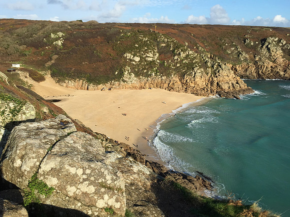 Christmas Day 2014 at Porthcurno Beach