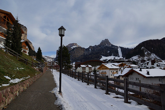 A walk into Ortisei to see the World Cup Downhill Ski Race