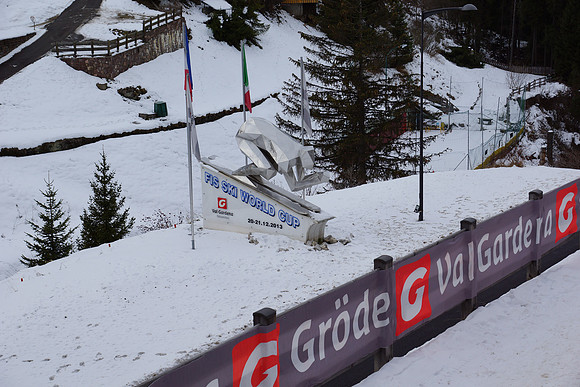 A walk into Ortisei to see the World Cup Downhill Ski Race