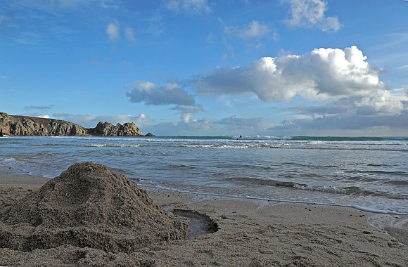 Christmas Day 2014 at Porthcurno Beach