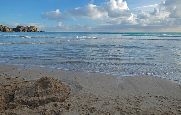 Christmas Day 2014 at Porthcurno Beach