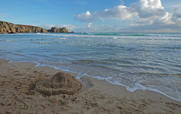 Christmas Day 2014 at Porthcurno Beach