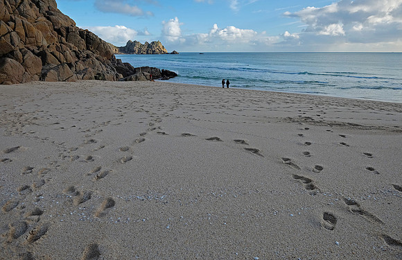 Christmas Day 2014 at Porthcurno Beach