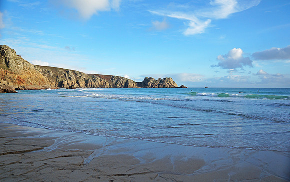Christmas Day 2014 at Porthcurno Beach