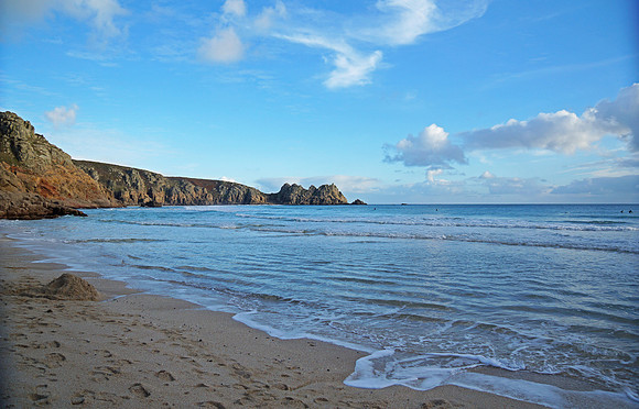 Christmas Day 2014 at Porthcurno Beach