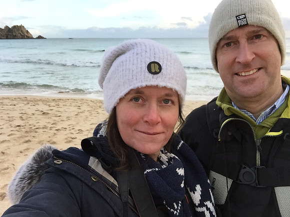 Christmas Day 2014 at Porthcurno Beach